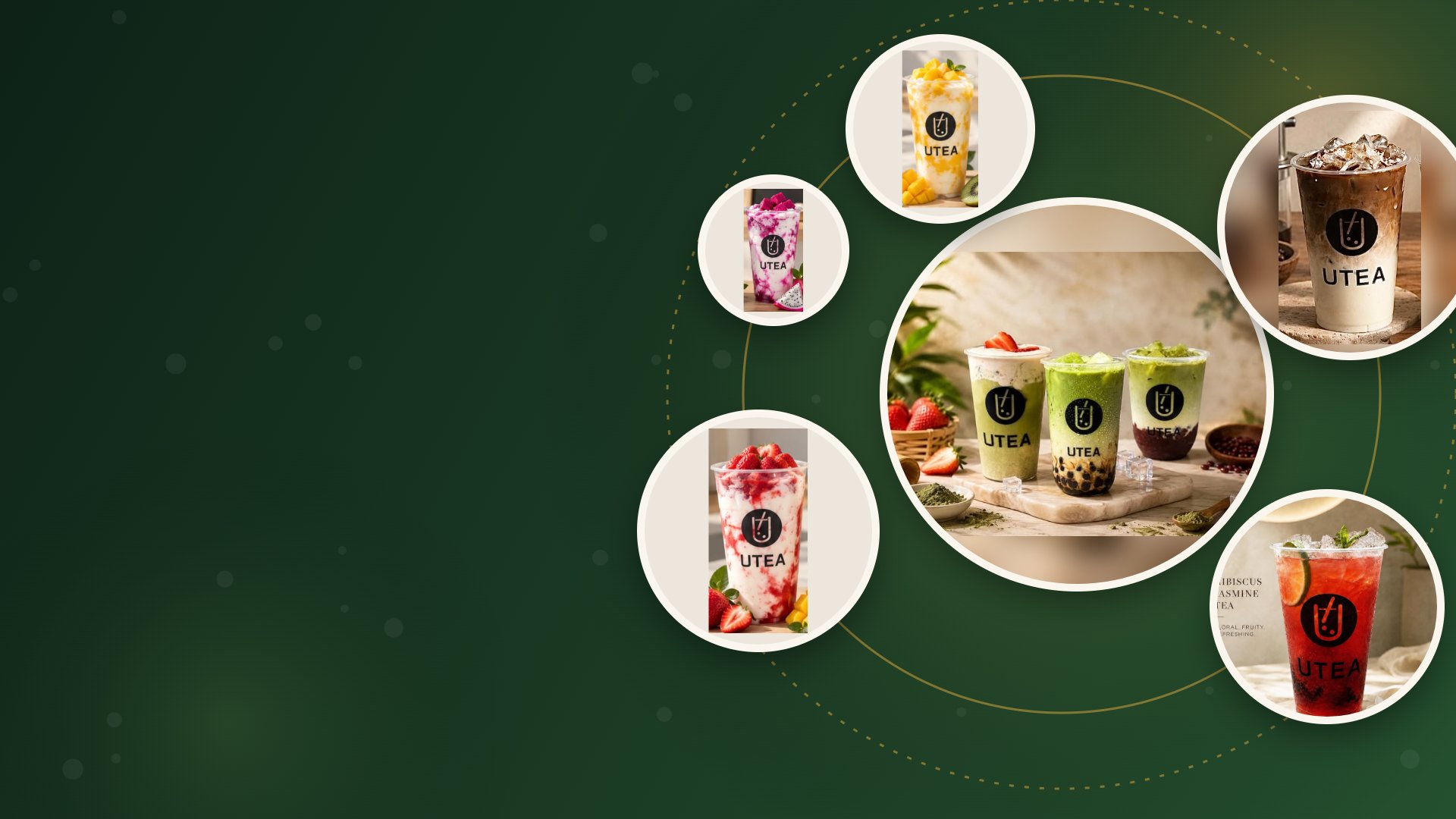 UTEA drinks and snacks