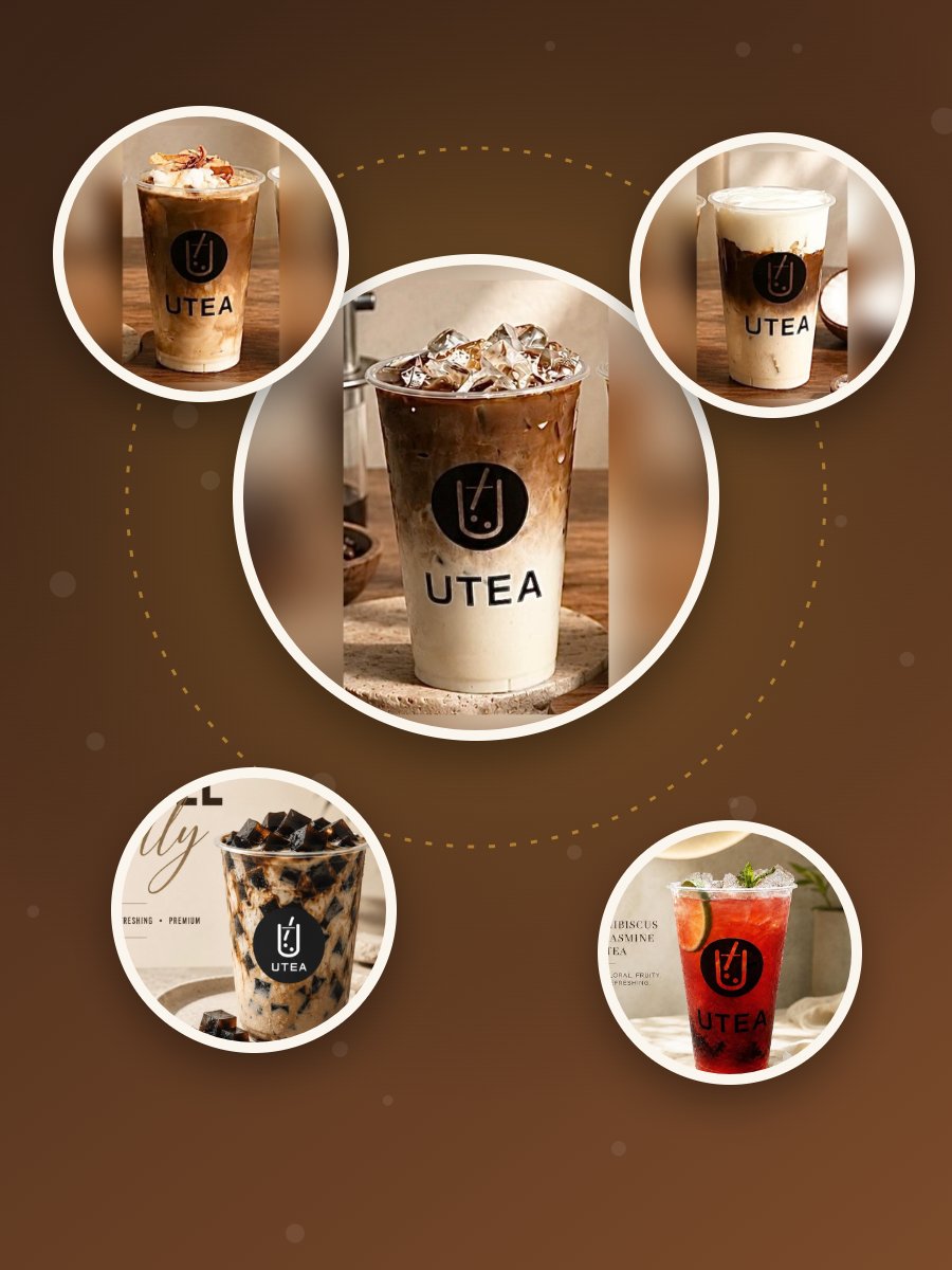 UTEA drinks and snacks