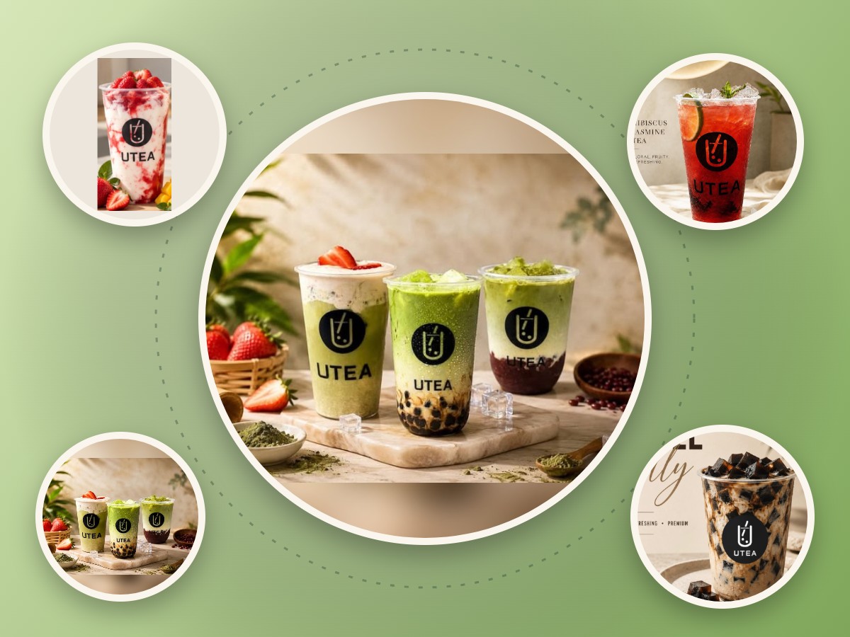 UTEA drinks and snacks