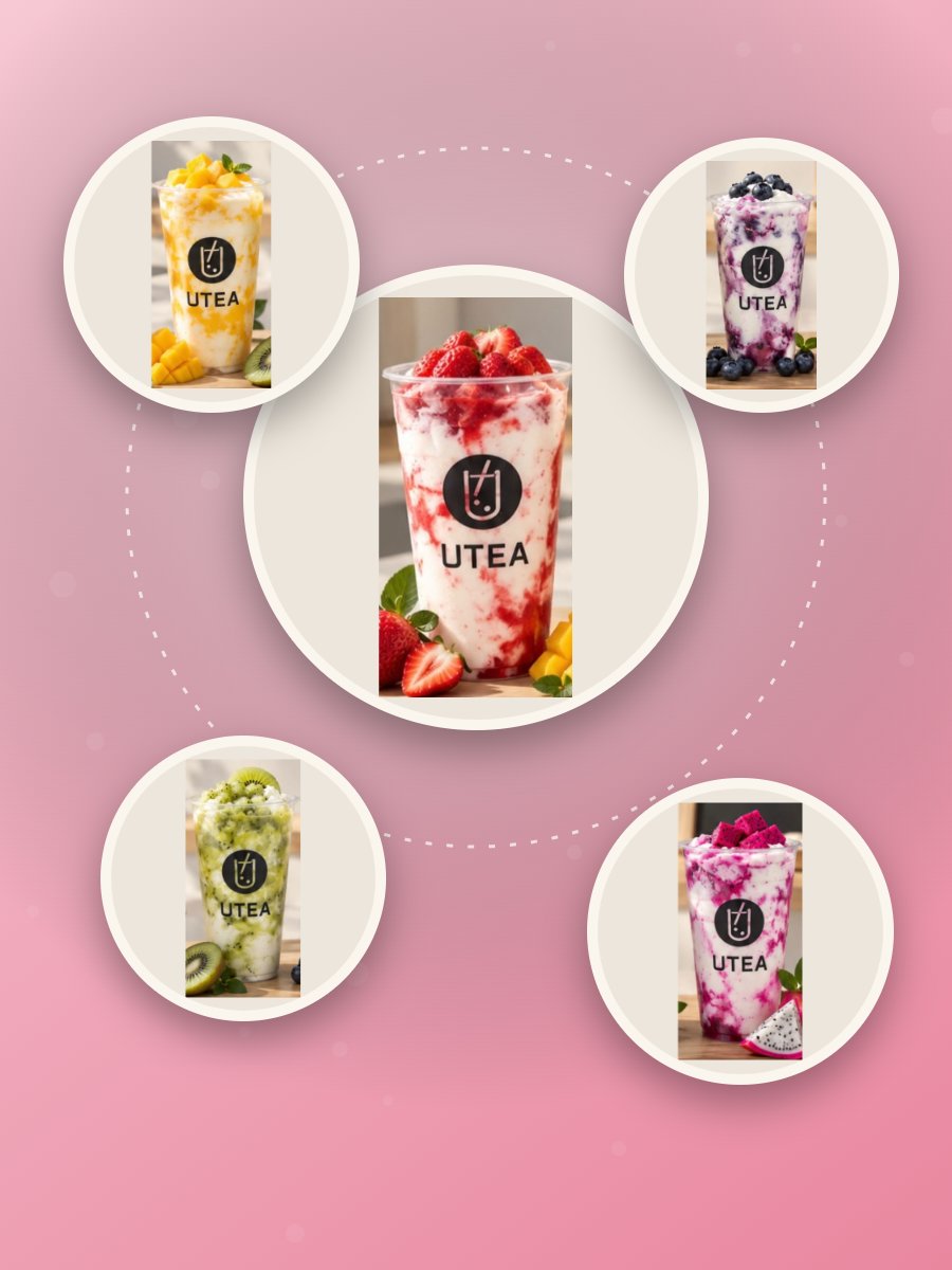 UTEA drinks and snacks